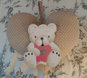 Boite à musique ourson rose