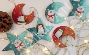 Lune ou étoile illustrée